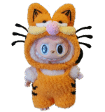 Labubu clothing Garfield cat set