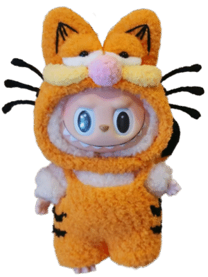 Labubu clothing Garfield cat set