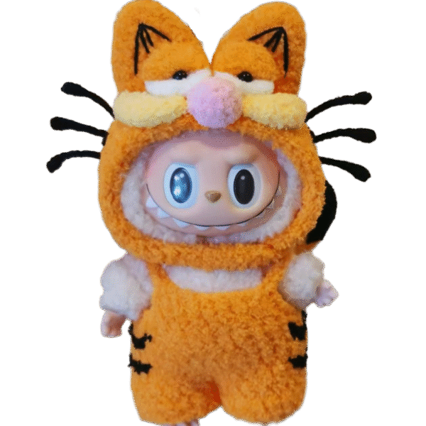 Labubu clothing Garfield cat set