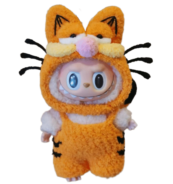 Labubu clothing Garfield cat set