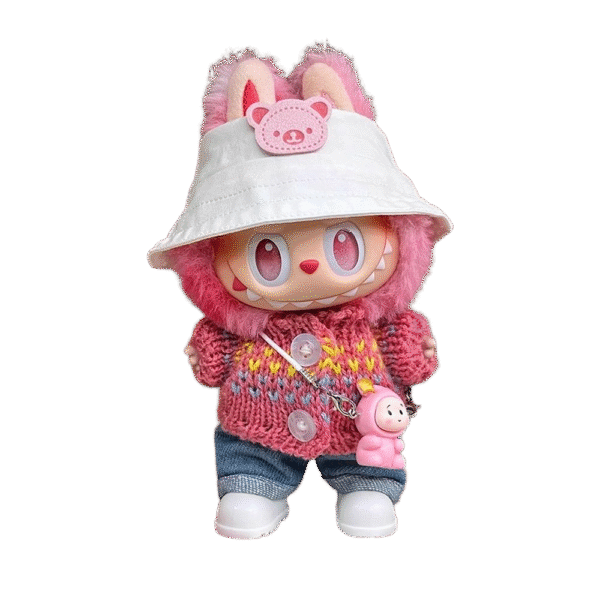 Labubu clothing - buttoned sweater set