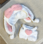 Labubu clothing fluffy rabbit onesie set