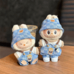 Labubu clothing - blue belt pants set