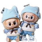 Labubu clothing blue baby set