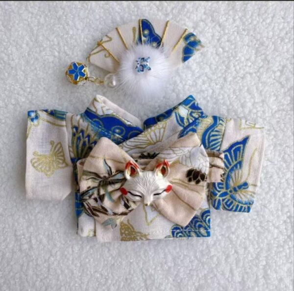 Labubu White Butterfly kimono