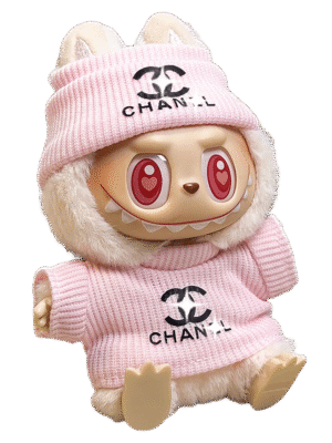 Labubu clothing Chanel pink set