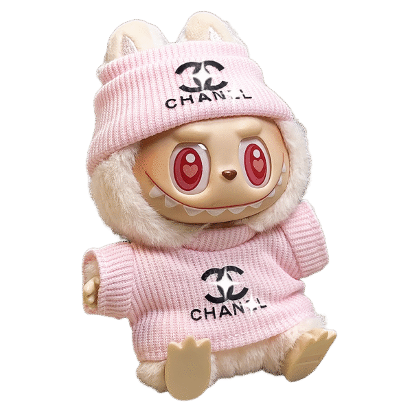 Labubu clothing Chanel  pink set