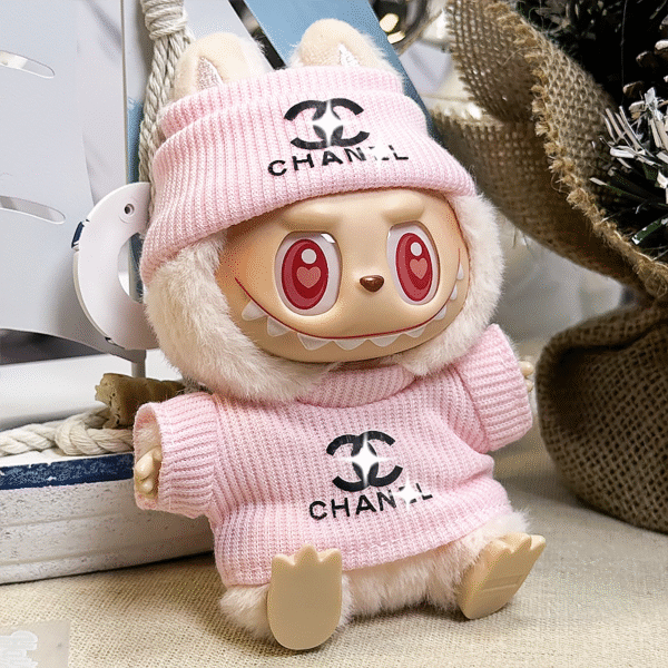 Labubu clothing Chanel  pink set