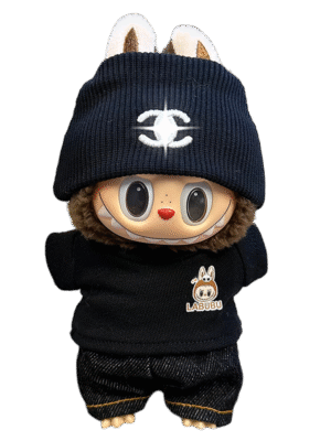 Labubu clothing Chanel black set