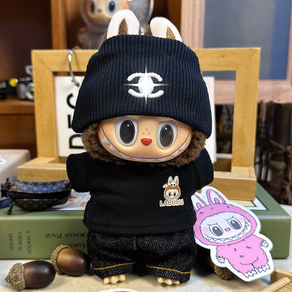Labubu clothing Chanel black set