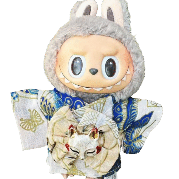 Labubu White Butterfly kimono