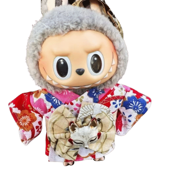 Labubu Big Cherry Blossom kimono