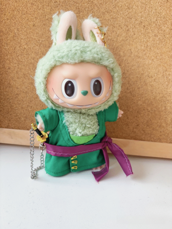 labubu clothing for One Piece characters Luffy and Zoro