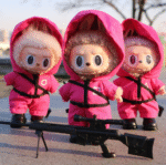 Labubu clothing Squid Game pink or green suit