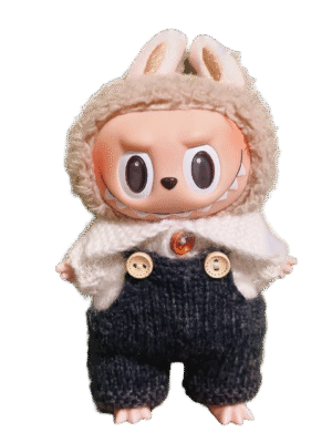 Labubu clothing - macaron color series knitted drawstring pants