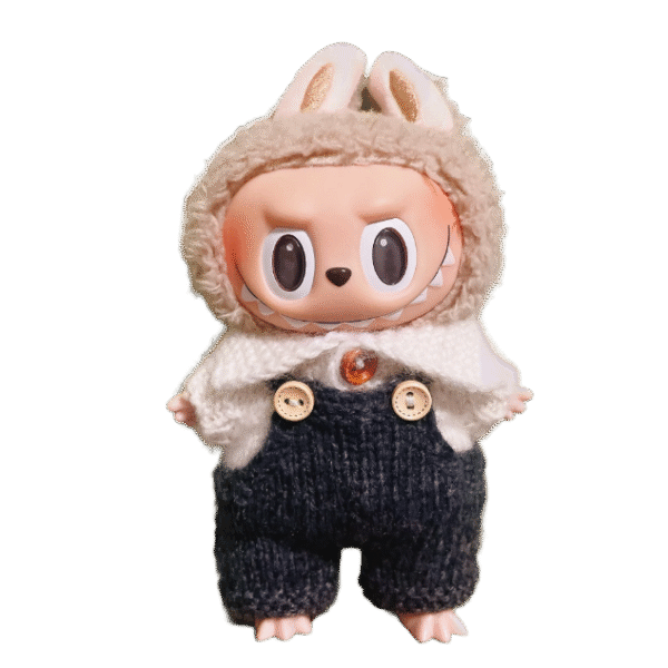 Labubu clothing - macaron color series knitted drawstring pants