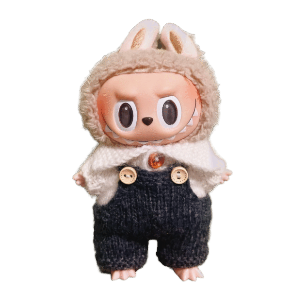 Labubu clothing - macaron color series knitted drawstring pants