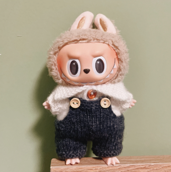 Labubu clothing - macaron color series knitted drawstring pants