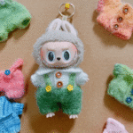 Labubu clothing - macaron color series knitted drawstring pants