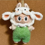 Labubu clothing - macaron color series knitted drawstring pants