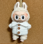 Labubu clothing - macaron color series knitted drawstring pants