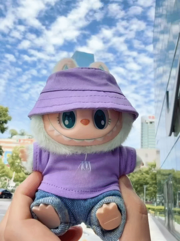 Labubu clothing G.E.M. purple T-shirt outfit