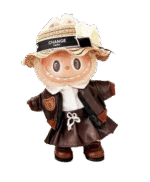 Labubu clothing brown bear leather dress set