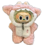 Labubu clothing pink fluffy onesie