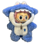 Labubu clothing blue fluffy onesie