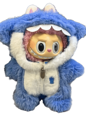 Labubu clothing blue fluffy onesie