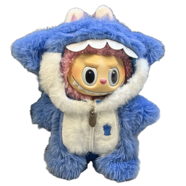 Labubu clothing blue fluffy onesie