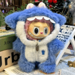 Labubu clothing blue fluffy onesie