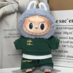 Labubu clothing Kuang Lingling green T-shirt set