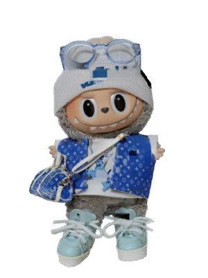 Labubu clothes lv blue suit