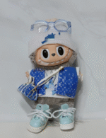 Labubu clothes lv blue suit