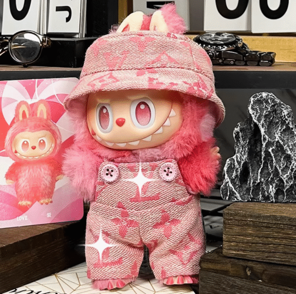 Labubu clothes LV denim overalls