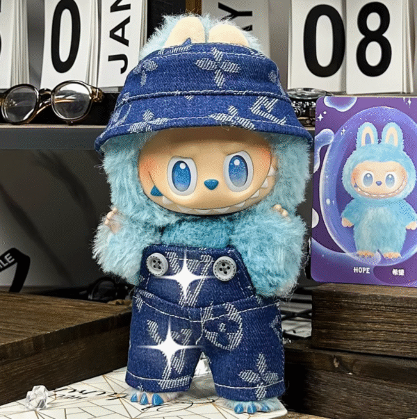 Labubu clothes LV denim overalls