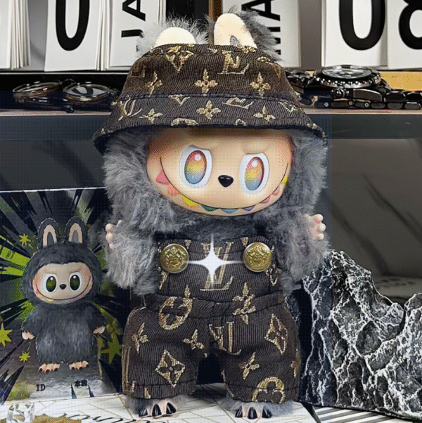 Labubu clothes LV denim overalls