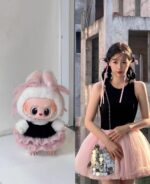 Labubu clothing Yu Shuxin pink dress