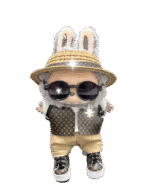 labubu's clothes are brown lv casual wear