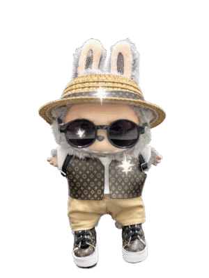 labubu's clothes are brown lv casual wear