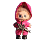 Labubu clothing Squid Game pink or green suit