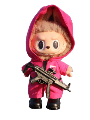 Labubu clothing Squid Game pink or green suit