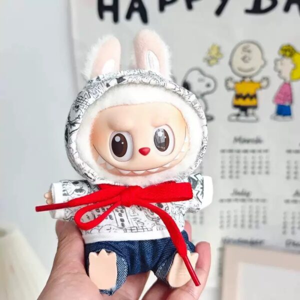 Labubu clothing white sweatshirt