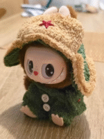 Labubu clothing - green military-style coat set