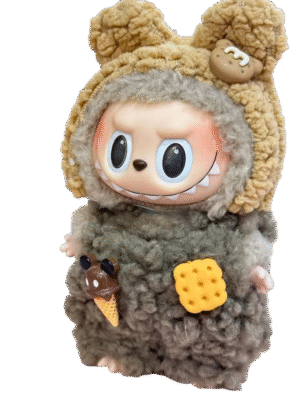 Labubu clothing teddy bear ice cream set