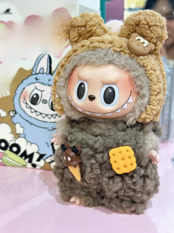 Labubu clothing teddy bear ice cream set