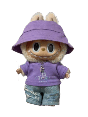 Labubu clothing G.E.M. purple T-shirt outfit
