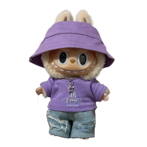 Labubu clothing G.E.M. purple T-shirt outfit