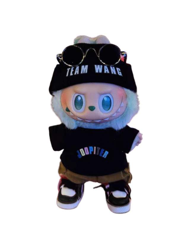 Labubu clothing Jackson Wang black T-shirt outfit